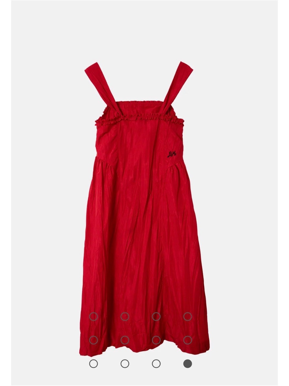 Elina Midi Dress Red Tafetta - Picture 2 of 6
